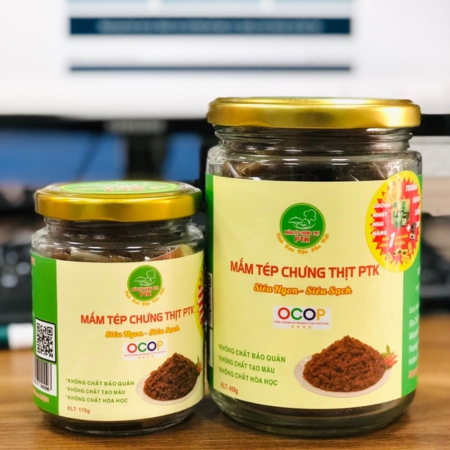 Mắm tép chưng thịt PTK lọ thuỷ tinh 450g