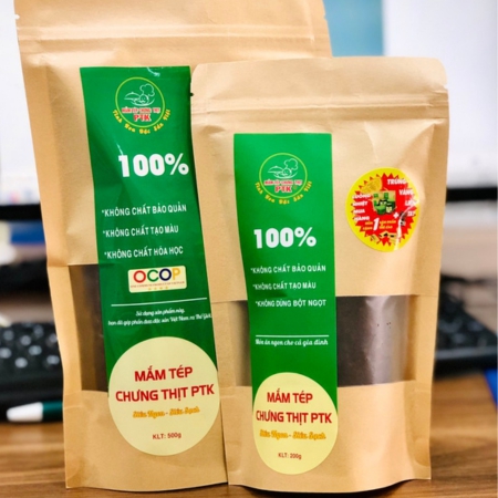 Mắm tép chưng thịt PTK túi giấy 500g
