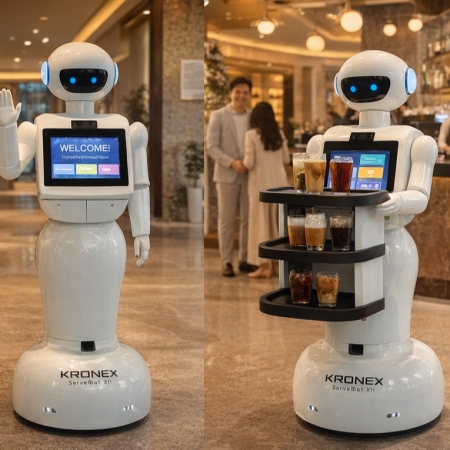 Kronex ServeBot™ X1 – AI Smart Service & Delivery Robot